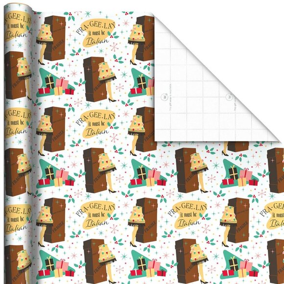 Hallmark Wrapping Paper A Christmas Story Leg Lamp 25 sq ft Roll Holiday Gift - Picture 2 of 8